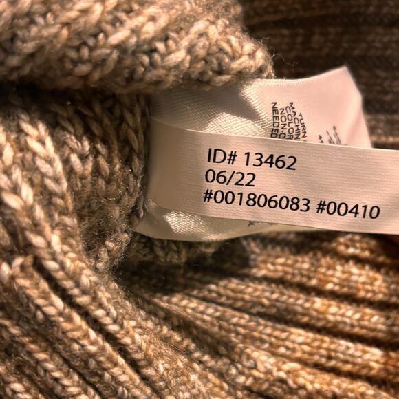 Express Men’s Wool Blend Heathered Tan V Neck Cardigan Large Conscious Edit - Picture 8 of 8